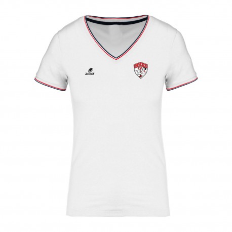 Tee-shirt Col V Femme Blanc COPO RUGBY