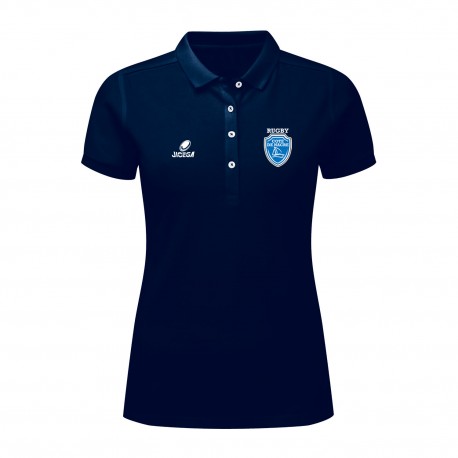 Polo APITI Femme Coupe Slim Marine COTE DE NACRE RUGBY