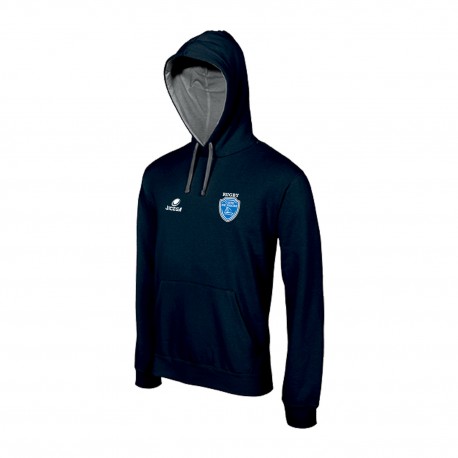 Sweat à capuche CORK Homme Marine RUGBY COTE DE NACRE