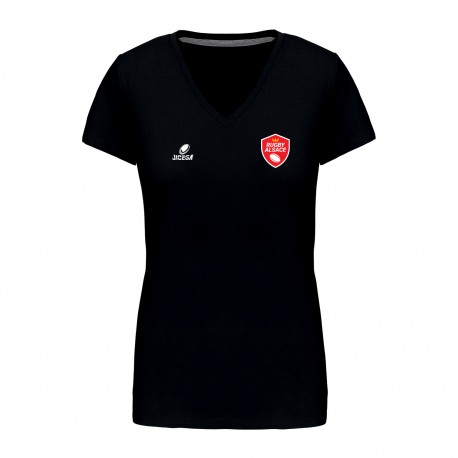 Tee-shirt BRISTOL Femme col V ALSACE RUGBY